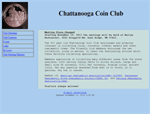 Tablet Screenshot of chattanoogacoinclub.org